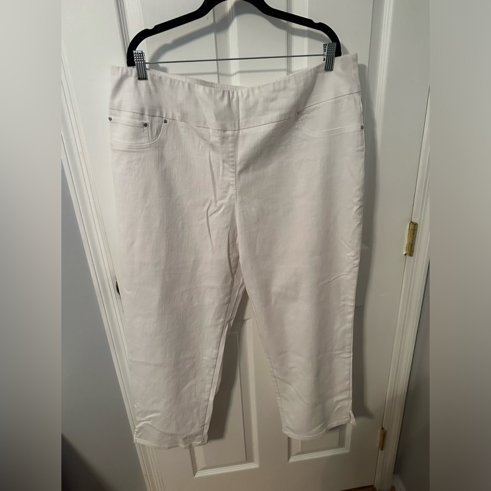 Plus size white jeans